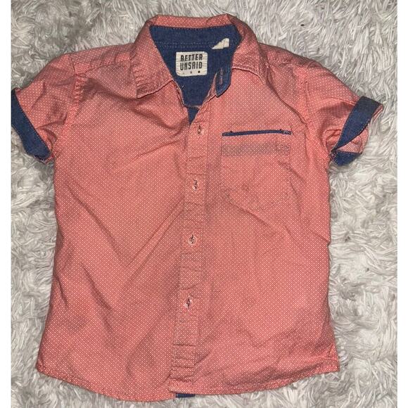 Better Unsaid Boys Sz. 3T Short Sleeved Button Down. Great Colors, Fun - Picture 1 of 7